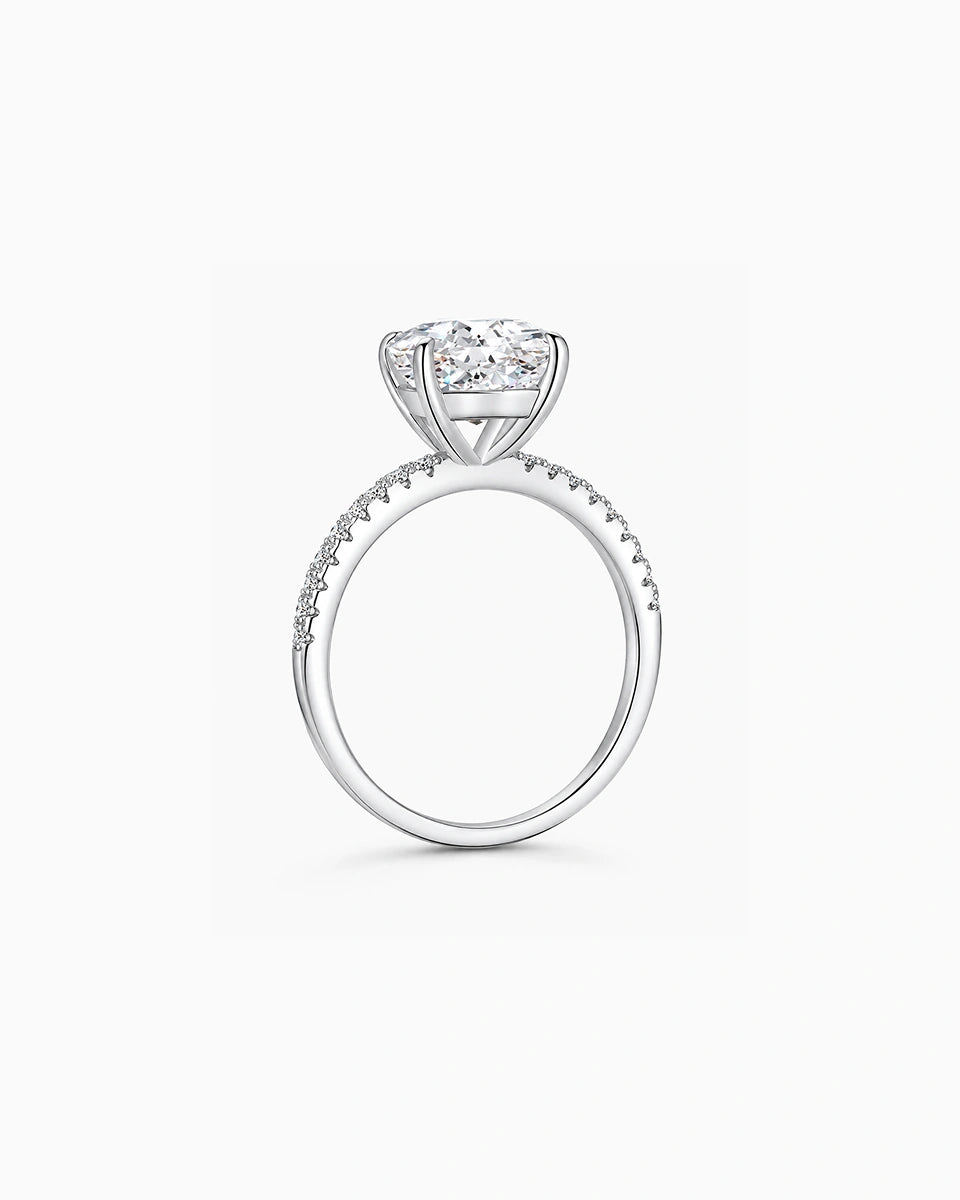 Evangeline Princess Cut Ring in Sterling Silver
