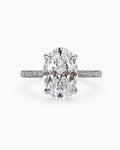 Elara Oval Cut Engagement Ring in Sterling Silver