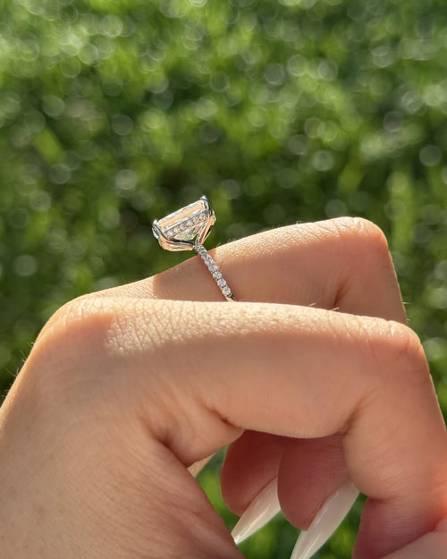 Celeste Radiant Cut Engagement Ring in Sterling Silver
