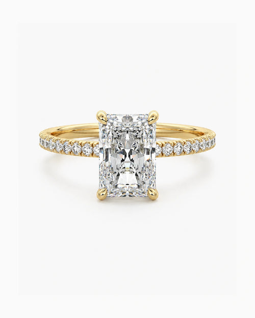 Celeste Radiant Cut Engagement Ring in Sterling Silver