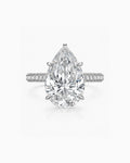 Isolde Pear Cut Pavé Ring in Sterling Silver
