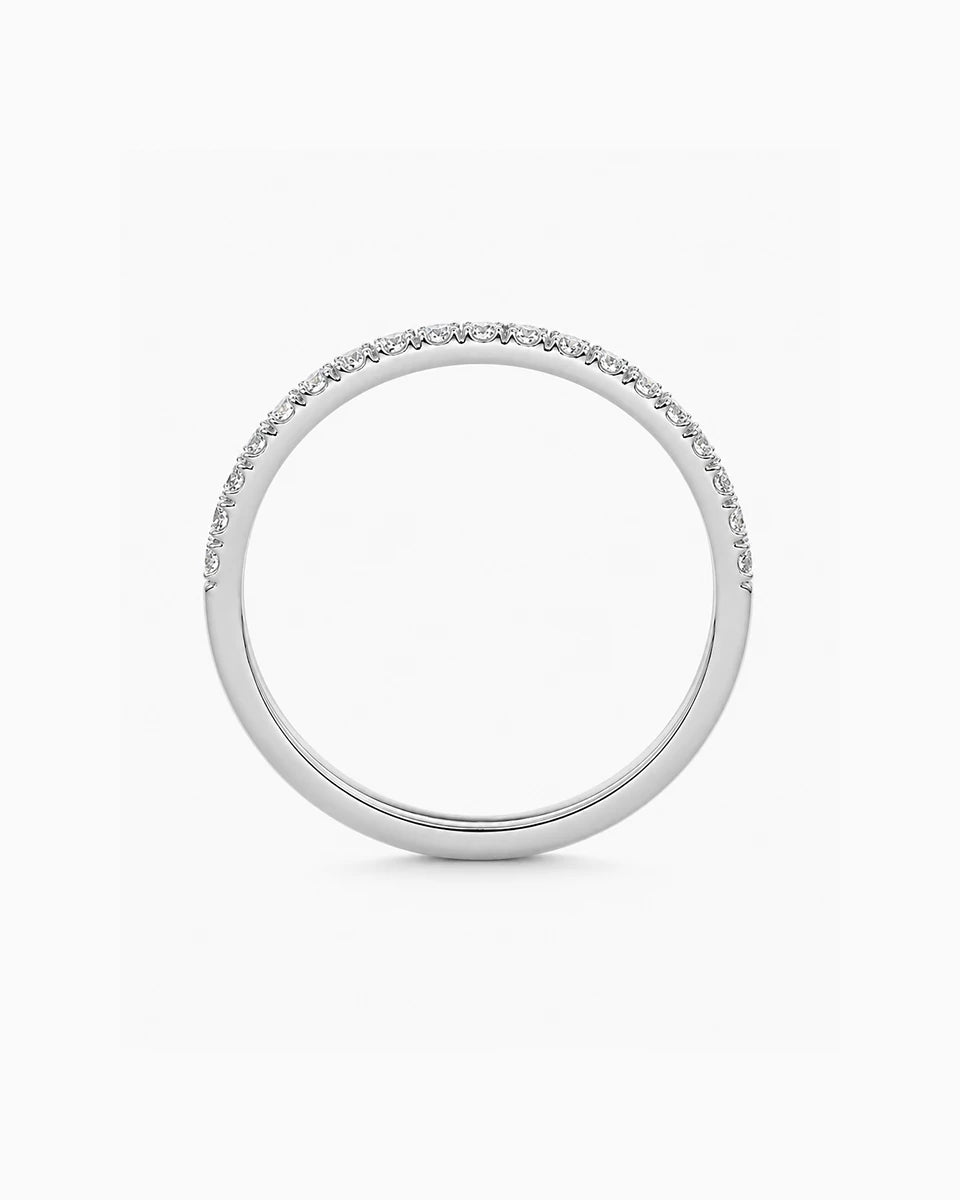 Serena Pavé Wedding Band in Sterling Silver