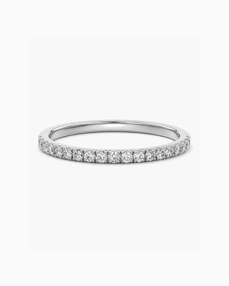 Serena Full Eternity Pavé Wedding Band in Sterling Silver