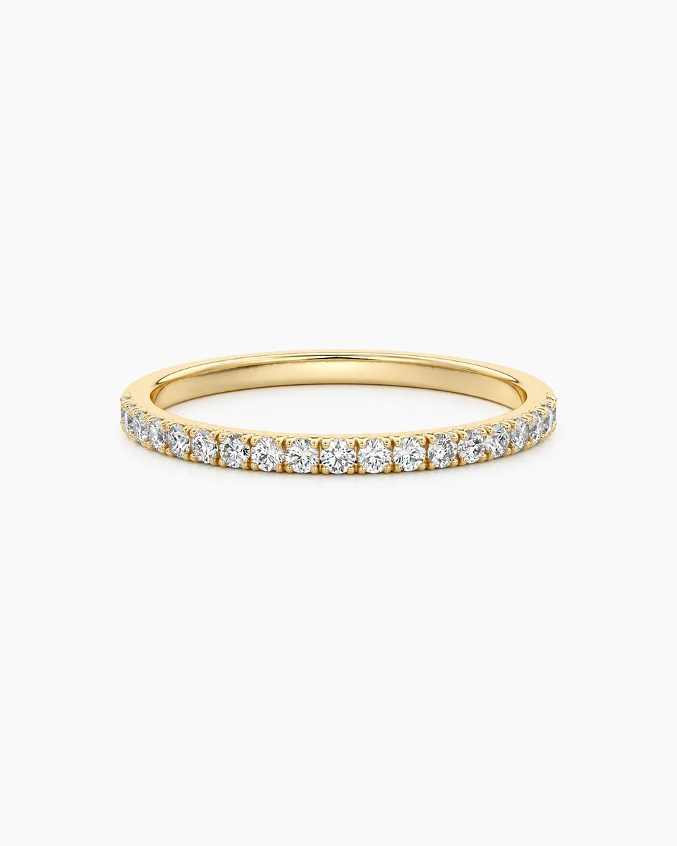 Serena Full Eternity Pavé Wedding Band in Sterling Silver