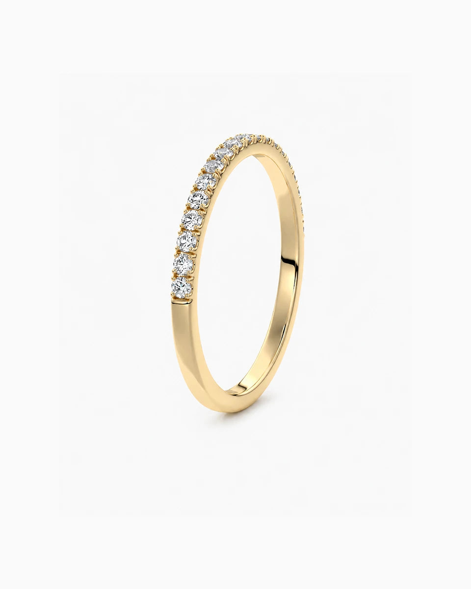 Serena Pavé Wedding Band in Sterling Silver